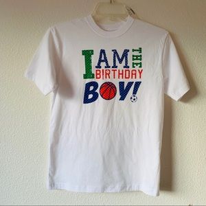 Birthday boy tee shirt - White Tee shirt Large